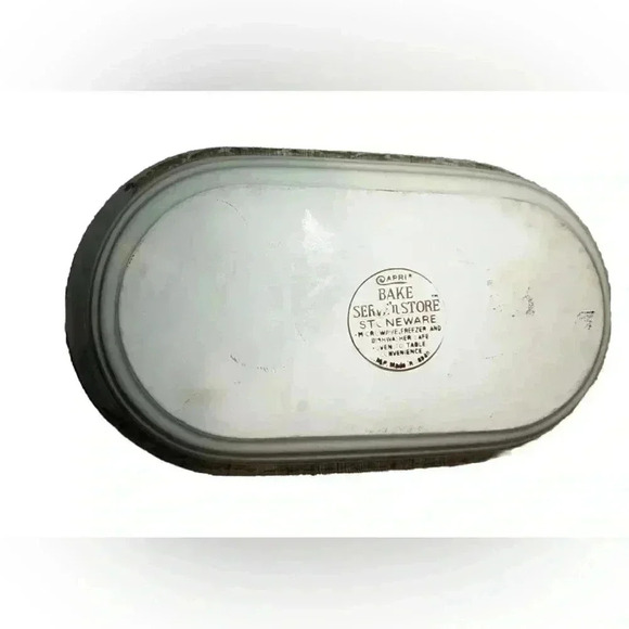 Vintage Capri Serve ‘N Store Bakeware Divided Stoneware Dish - Picture 8 of 8